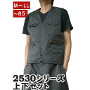 【ポイント2倍】寅壱 上下セット ベスト x ニッカズボン 2530s611406 スミグレー 77 作業服 作業着 ニッカポッカ 作業ズボン