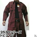 【ポイント2倍】寅壱 寅一 大きいサイズ トビシャツ 3.エンジ 2530-301 3L 作業服 作業着