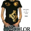 むかしむかし ディズニー和柄 プリント半袖Tシャツ 『家紋』 レディース S-2416YGS
