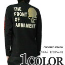 【ポイント最大4倍】CROPPED HEADS WORST CROWSコラボ 刺繍入り 長袖ヘンリーネックTシャツ 『T.F.O.A 七代目Ver.2』 CR-041