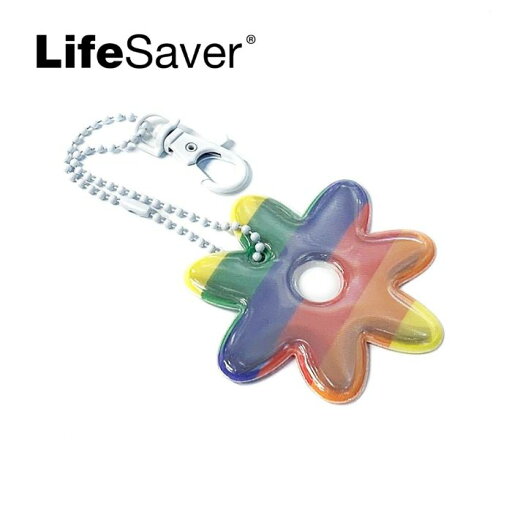 LifeSaver リフレクター キーホルダー アネモネフラワー レインボー 反射材 反射板 光る 夜間 歩行者 交通安全 夜道 事故防止 LifeSaver リフレクター キーホルダー アネモネフラワー レインボー 反射材 反射板 光る 夜間 歩行者 交通安全 夜道 事故防止