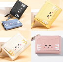 財布 ミニ ファスナー レディース ミニウォレット 大容量 猫 ショートウォレット 猫柄 ミニ財布 ファスナー 小銭入れ コインケース クレジットカード カードケース ねこ オシャレ 合皮 軽い 薄型パスケース 可愛い小銭入れ 万能 薄型ミニ財布 カード収納 パスケース 高校生(4)
