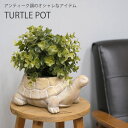 【新商品】CN20 シャンタルタートル 亀 カメ 鉢 鉢カバー プランター ガーデニング 庭 植物 アンティーク【antique】