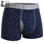 トランクス SWING SHIFT TRUNK PRINT(SHARKS) 全米オープン リッキーファウラー 前開き モダール（レーヨン）生地 【2UNDR】立体裁断 陰嚢ポケット 爽やか感触 股間 蒸れない サラサラ素材 メンズ 下着 【2nw19】【prnt】