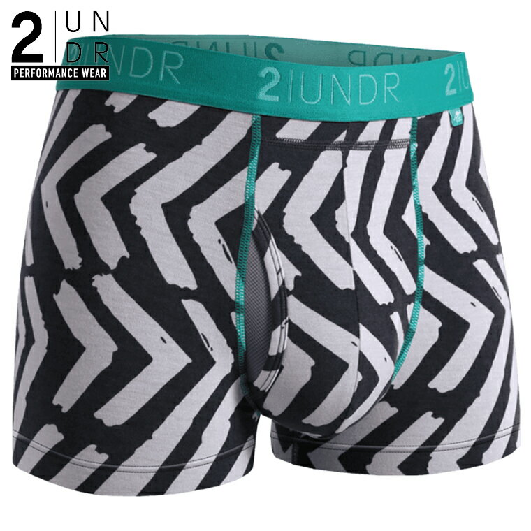 トランクス SWING SHIFT TRUNK PRINT(TIKI) 全米オープン リッキーファウラー 前開き モダール（レーヨン）生地 【2UNDR】立体裁断 陰嚢ポケット 爽やか感触 股間 蒸れない サラサラ素材 メンズ 下着 【2nw19】【prnt】 1