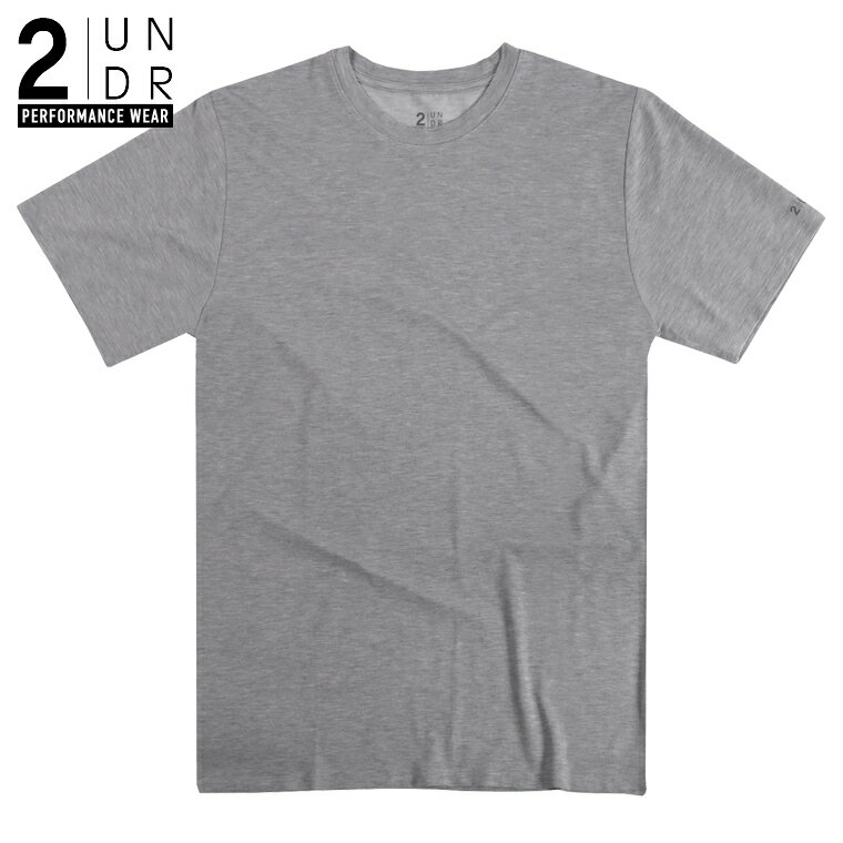 楽天メンズインナー通販2UNDRクルーネック Tシャツ CREW TEE SHIRT （GREY）全米オープン リッキーファウラー【2UNDR】高評価＆リピ続出◎ムレやベタつき無し！蒸れない サラサラ素材 抗菌 防臭 メンズ 【2nw19t】