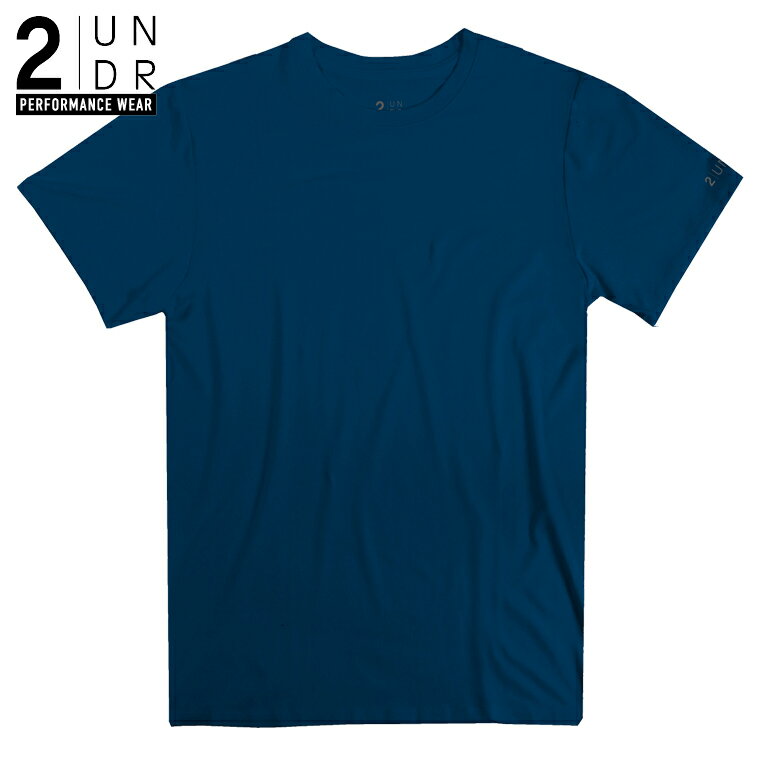 楽天メンズインナー通販2UNDRクルーネック Tシャツ CREW TEE SHIRT （NAVY）全米オープン リッキーファウラー【2UNDR】高評価＆リピ続出◎ムレやベタつき無し！蒸れない サラサラ素材 抗菌 防臭 メンズ 【2nw19t】