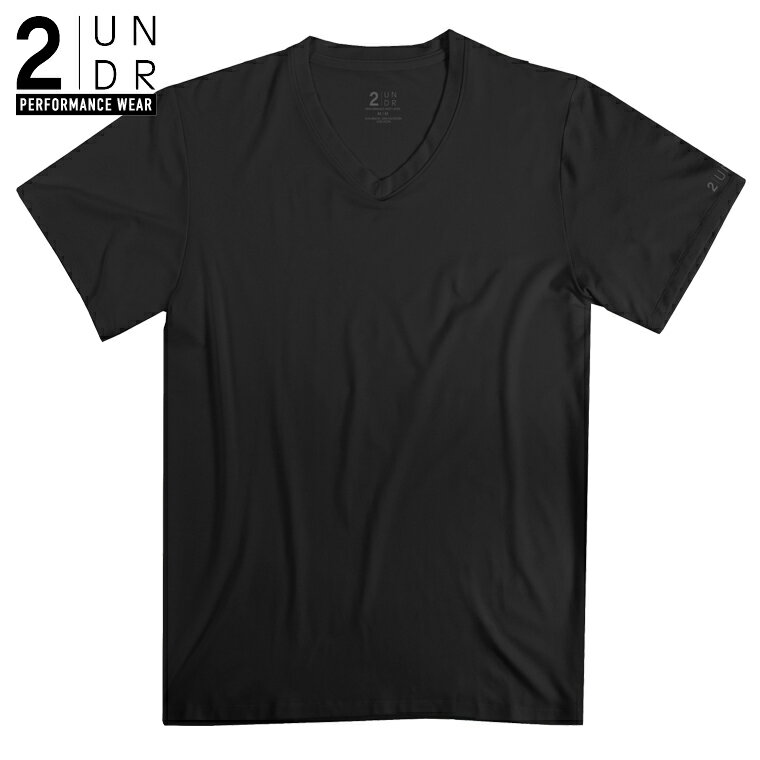 楽天メンズインナー通販2UNDRVネック Tシャツ V NECK TEE SHIRT （BLACK）全米オープン リッキーファウラー【2UNDR】高評価＆リピ続出◎ムレやベタつき無し！蒸れない サラサラ素材 抗菌 防臭 メンズ 【2nw19t】