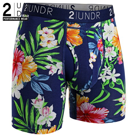 【正規品】【サイズ：M】SWING SHIFT BOXER PRINT(TAHITI)【2UNDR】高評価＆リピ続出◎新感覚の3D（立体裁断）男性専用ルームでムレやベタつきZERO！吸汗速乾 メンズ 下着 ボクサーパンツ 男性 下着 高品質 高級ブランド 新デザイン【2nw20】【prnt】