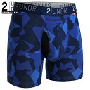 楽天メンズインナー通販2UNDRボクサーパンツ SWING SHIFT BOXER PRINT（BLUE CAMO） 全米オープン リッキーファウラー 前開き モダール（レーヨン）生地 【2UNDR】立体裁断 陰嚢ポケット 爽やか感触 股間 蒸れない サラサラ素材 メンズ 下着 【2nw20】【prnt】