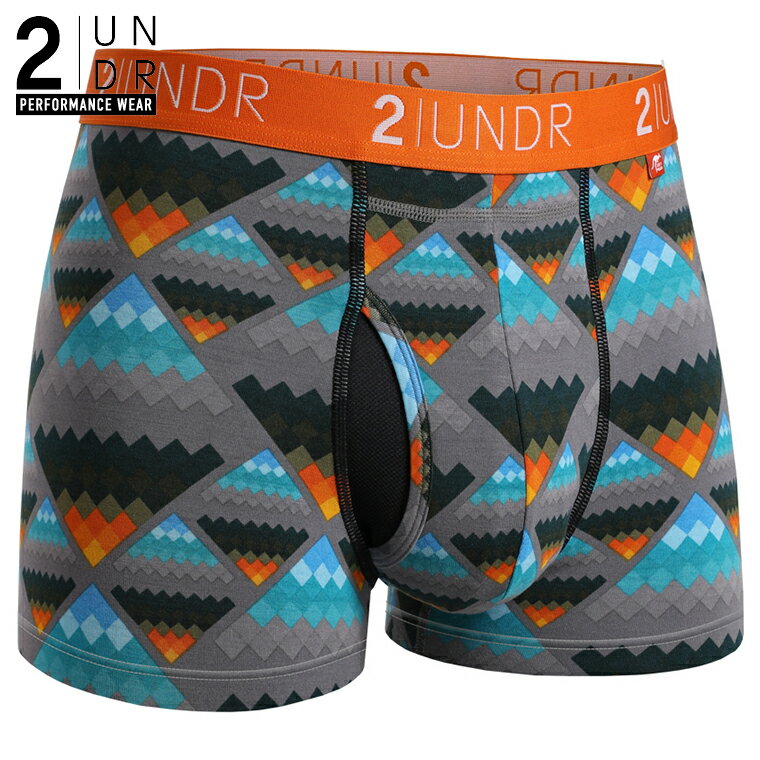 トランクス SWING SHIFT TRUNK PRINT(AZTEC) 全米オープン リッキーファウラー 前開き モダール（レーヨン）生地 【2UNDR】立体裁断 陰..