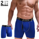 楽天メンズインナー通販2UNDRボクサーパンツ SWING SHIFT BOXER（Blue/Blue） 全米オープン リッキーファウラー 前開き モダール（レーヨン）生地 【2UNDR】立体裁断 陰嚢ポケット 爽やか感触 股間 蒸れない サラサラ素材 メンズ 下着 【2nw】