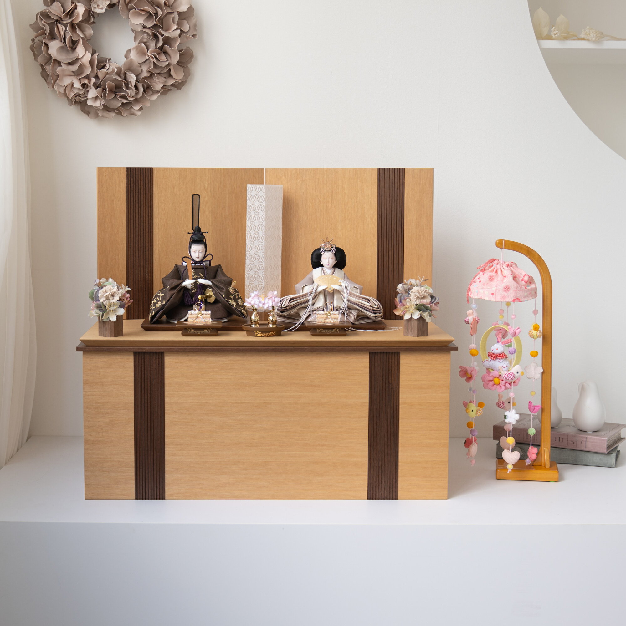 【選べる可愛い名前札プレゼント】雛人形 お雛様 コンパクト おしゃれ かわいい 凪彩収納飾り ナチュラ..