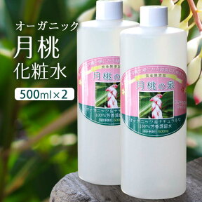 【楽天ランキング1位！】オーガニック ハーブ 化粧水 大容量 月桃の泉 500ml 2本組 しっとり 保湿 潤い 月桃 スキンケア あせも 国産 大人 ニキビ ケア 思春期 肌荒れ 美肌水 敏感肌 乾燥肌 無添加 自然 毛穴 顔 エイジングケア メンズ 女性 芳香蒸留水 沖縄 50代