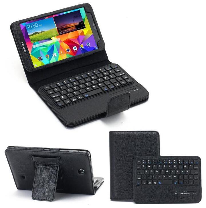 訳あり　Galaxy Tab4 7.0インチ 用 PUレザー ケース付 分離式 Bluetooth 3.0 ワイヤレス キーボード スタンド機能 T230(ブラック、ホワイト、ピンク、レッド）4カラー選択