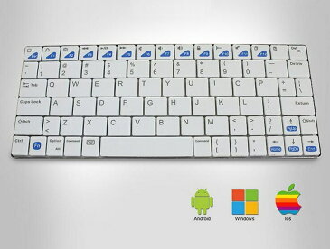 Windows/Mac/Linux/Apple series iOS/Androidスマホ、タブレット対応 コンパクトタイプ 薄型 モバイル Bluetooth3.0 ワイヤレス キーボード (ブラック、ホワイト)2カラー選択 For iPhone 6/6S Plus/7 Plus/iPad Pro/Air/iPad5/miniシリーズ