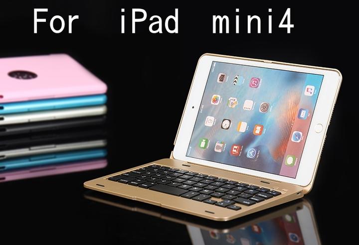 F1/F1＋ iPad mini5/mini4/mini初代/mini2/mini3/Mini6 機種別 Bluetooth ワイヤレス キーボード ハード ケース ノートブックタイプ （ローズゴールド ゴールド シルバー ブラック）4色選択
