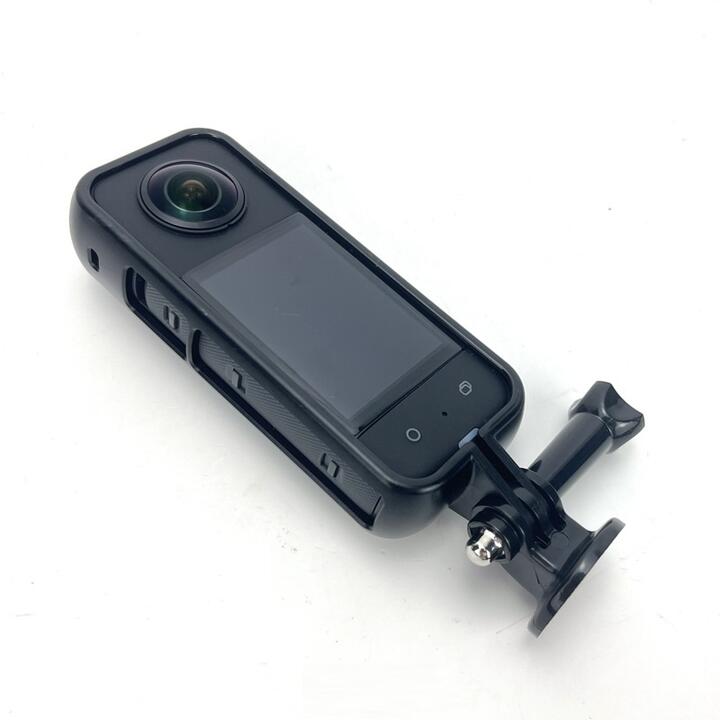 Insta360 X3用 フレームケース 縦撮り用、横撮り用 アクションカメラアクセサリー 保護ケース W1/4 ネジ穴 カメラ三脚用アダプターマウント ネジセット