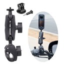 DJI Osmo Pocket Action、GoPro シリーズ、アクションカメラ対応 ハンドルポール 固定用 オートバイ クランプ マウントホルダー ポール直径16mm~42mm対応 ネジ、アダプタ付属 GoPro Hero 11 Hero 10/HERO8/ HERO7 / 6/5及びその他のアクションカメラ ブラック