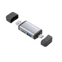 USB A/C+Micro USB to SD HC /TF/MicroSD HC カードリーダー 1TBまで対応 USBフラッシュメモリー対応 OTGアダプタ USB-C/USB Card Reader For Type-C スマートフォン Macbook シリーズ ChromeB…