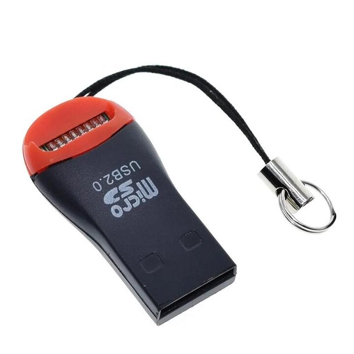 USB2.0-Micro SD/TF T-Flash カードリーダー/ライター USB2.0 PC/notebook PC対応 タイプC厳禁 32GB/512GB対応動作確認済み ブラック/レッド