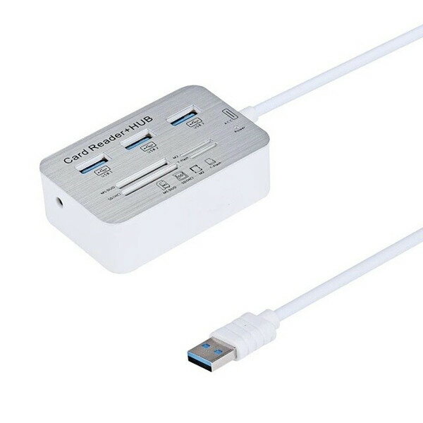 USB3.0 to USB3.0×3ポート ハブ&カードリーダー MS DUO/SD(HC)/M2/T-Flash/micro SD対応 アダプタ 5Gbps USB3.0 A to USB 3Port HUB＋Card Reader Adapter For Mac OS/Windows PC/NoteBook PC
