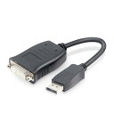 送料無料　DisplayPort to DVI−D (24+1)ピン オス−メス アクティブ 変換アダプタ 20cm 4K2K対応 デスクトップ DP-DVI コンバータ 4K＠30Hz (3840x2160) Ultra HD ブラック