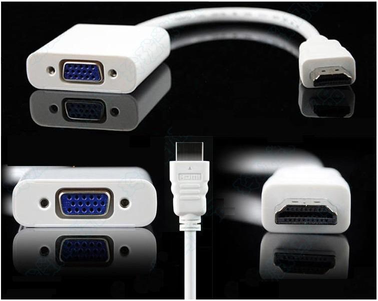 ̵ HDMI to VGA D-Sub 15ԥ Ѵץ -᥹ 20cm 3.5mmǥб 720P/1080...