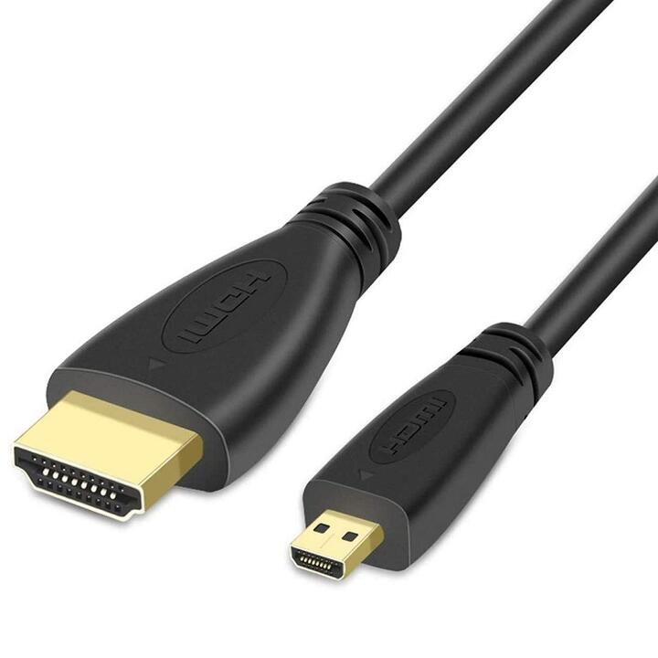 送料無料　Micro HDMI to HDMI 1080P 変換ケーブル オスーオス V1.3 HDMI Type D 1.5m　ブラック