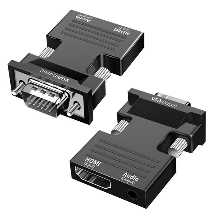 送料無料 HDMI to VGA (D-Sub 15ピン) &3.5mm