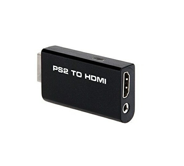 製品仕様 商品名 PS2専用 HDMI変換アダプタ PS2 AV to HDMI 変換コンバータ HDMI映像480i/480P/576i出力対応 3.5mm音声出力 カラー ブラック スペック サイズ：L65×W37×H20mm 音声出力：3.5mmジャックメス HDMポート：標準　A メス 解像度 480i/480p/576iのみ ※ HDMI出力は720Pや1080Pに達せませんので、予めご確認ください。 ※3.5mmジャックから音声出力行ってください。 用途 ・　PS2 HDMIコンバーターはPS2のAVシグナルをHDMIの画質に変換行い、より綺麗な映像でゲームを楽しめます。 ・　PS2の映像出力端子に差し込んでHDMIケーブルとTVモニターに接続するだけで取り付けます。 ※ 延長用HDMIケーブルを別途ご用意ください。 発送方法 追跡ゆうメール　送料無料 ※　代引き：送料変動あり、代引き手数料一律390円 注意事項 ※ 初期不良到着日より7日以内、メールまでご相談ください。不具合有無確定してから対処いたします。 ※ 郵送上、パッケージヨレ、つぶれ生じる場合がございます。本体不備なければ、返品、交換対象になりません。PS2専用 HDMI変換アダプタ PS2 AV to HDMI 変換コンバータ HDMI映像480i/480P/576i出力対応 3.5mm音声出力