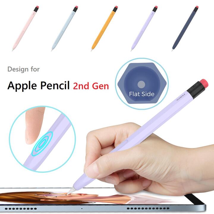 AHAStyle Apple Pencil 2 ʼ ꥳ С åץڥ󥷥2 ݸС ġȥ󥫥顼 ׷ åץå ڥ󥰡б 6ѷ (֥롼ͥӡԥ󥯡ѡץ롢)5