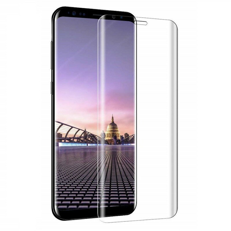 送料無料 Galaxy S7 Edge 5.5インチ/S8/S8Plus/S9/S9Plus/Note8選択 3D 強化 液晶フィルム 保護シート 高透過性 耐衝撃 硬度9H 極薄0.33mm ラウンドエッジ加工 飛散防止 気泡ゼロ (ブラック、クリア)2色選択