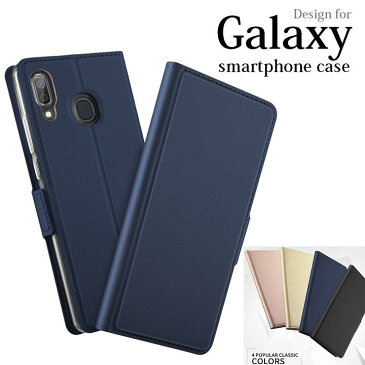 送料無料 Galaxy S20+/S20/A30/A20/S10/S10 Plus/Note10+ 選択 手帳型 PUレザー＋TPU フリップ 保護ケース カード入れ付 スタンド機能 マグネット付 スキンPU(ブラック、ネイビー、ゴールド、ローズゴールド)4カラー選択