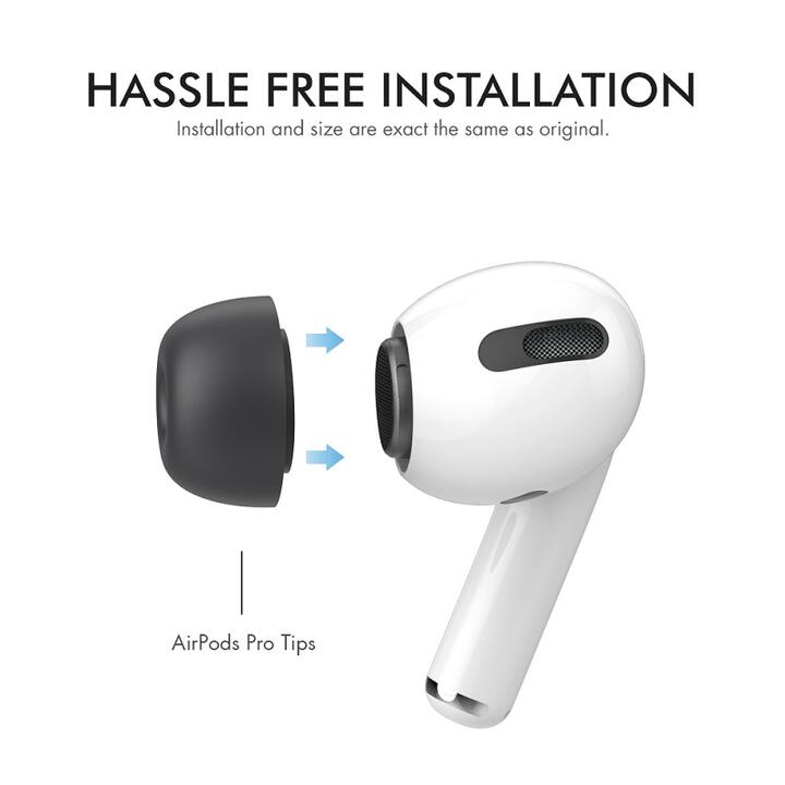 AHASTYLE アップル AirPods Pro/ AirPods Pro2対応 エアポッズ プロ 2 イヤポッズ用 高級シリコン 互換 バッズ 遮音性 脱着簡単 S/M/L 3ペア 1セット　(ブラック、ホワイト）2色選択 2