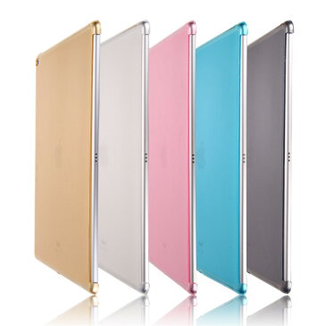 iPad Pro 10.5インチ/Air3 2019年版/Pro 12.9インチ(2015)/Pro 12.9インチ(2017)選択 TPU ソフト バック カバー 半透明 背面ケース 落下防止 スマートカバー、スマートキーボード対応 （ブラック、クリア、ピンク、ブルー、ゴールド）5カラー選択