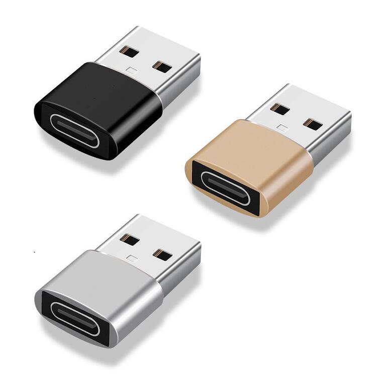 Rakuten - 送料無料　USB2.0 to USB Type C 変換アダプタオス−メス 1cm /USB A M-USB2.0 CF OTG アダプタ　タイプC周辺機器用