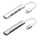 USB HUB USB3.0×1 USB2.0×3 アダプタ スペースグレイ USB3.1 TYPE C TO 4USB HUB 給電 高速データ転送対応 薄型 for iPad Pro 2018以降/Air4/Air5 /MacBook/ChromeBook Pixel/Lenovo notebook PC/iPhone 15 (シルバー スペースグレイ)2色 （USB C USB A）2タイプ選択