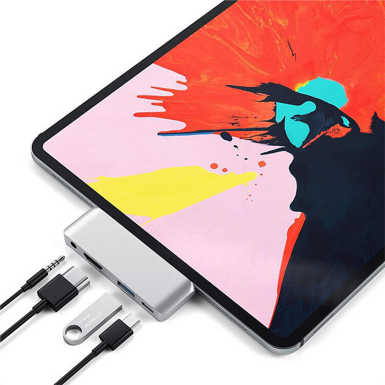 Rakuten - USB C-HDMI/USB3.0/PD/Audio 4in1 変換アダプタ 4K2K フルHD 2160P @30Hz対応 HDMI音声サポート オスーメス　USB 3.1 Type C to HDMI コンバータ 3.5mmイヤホン出力対応