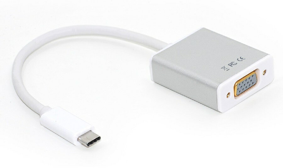 送料無料　USB C - VGA D-Sub 15ピン 変換アダプタ USB　3.1 Type　C to VGA オスーメス　for MacBook 12inch、ChromeBook Pixel、ThinkPad X1 Carbon 5th Generation(シルバー、ゴールド、ローズゴールド)3カラ—選択