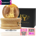 Mozalida オルゴール 【正規品】 誕生日プレゼント 可愛い ねこ リンゴ クリスタル ボール クリスマス ギフト スノードーム バレンタインデー 月のラ...