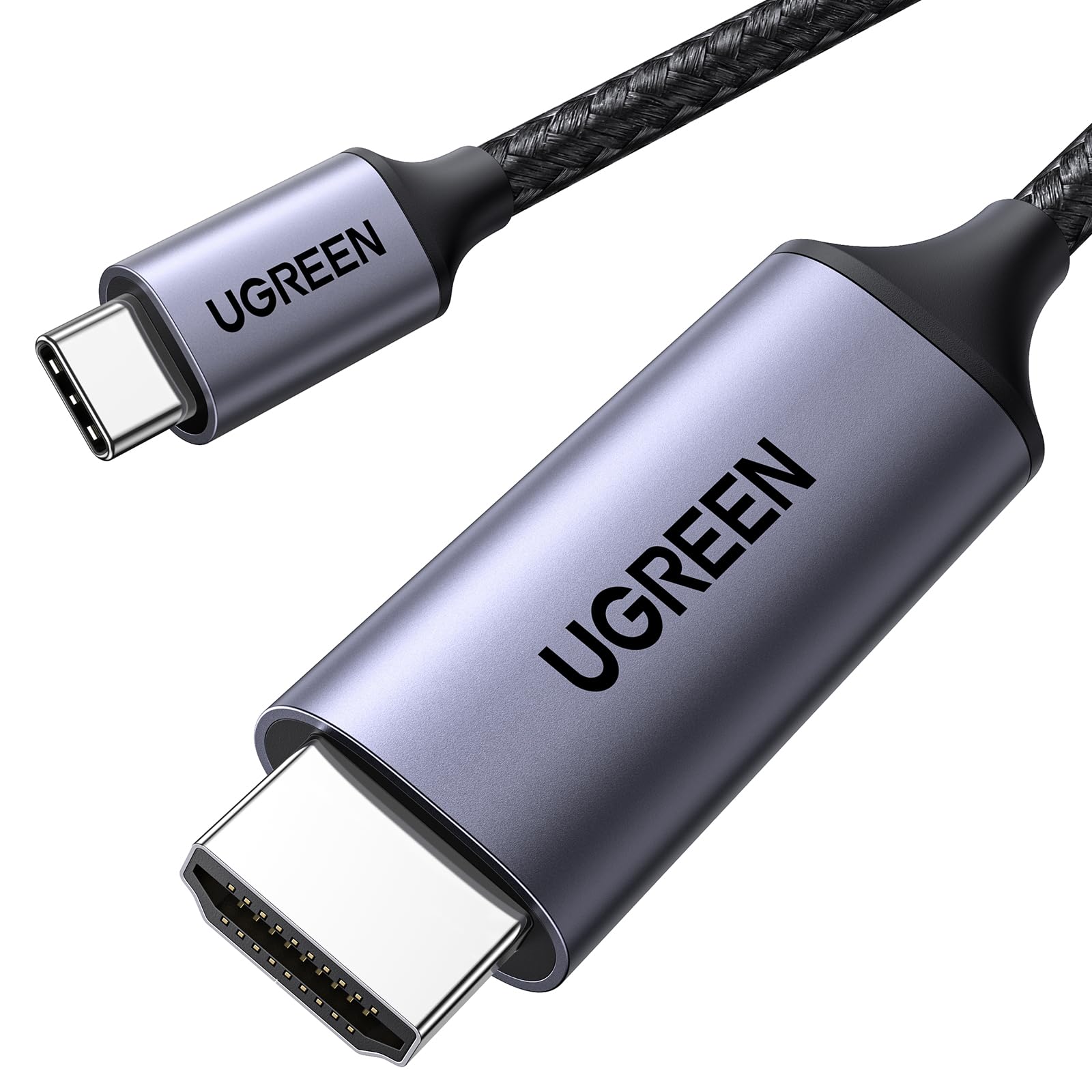 UGREEN USB Type C HDMI 変換ケーブル 3M 4K@60Hz USB C HDMI 変換【DP Altモードを含むUSB-Cのみ対応】【単方向通信】Thunderbolt 3/4 iPhone 15 Pro Max MacBook Air Pro iPad Pro Dell XPS Galaxyなど対応