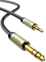 【送料無料】UGREEN オーディオ変換ケーブル 3.5mmミニプラグ to 6.35mm標準プラグ オス-オス ステレオケーブル 3m