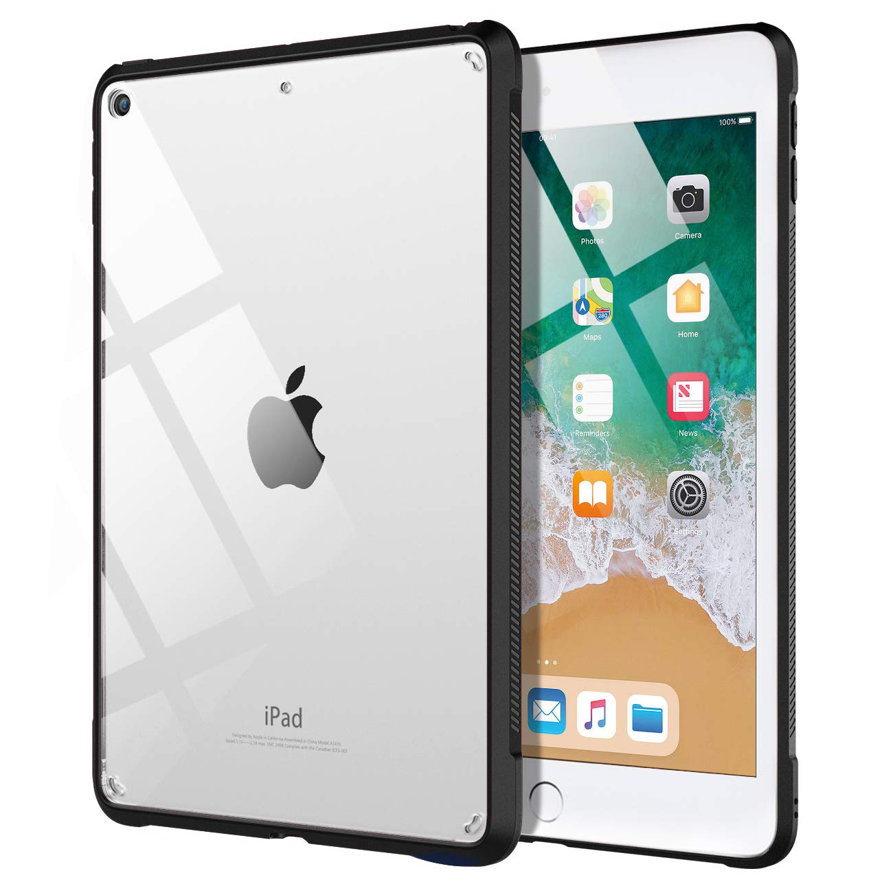 楽天MAHYiPad 9.7 ケース TiMOVO iPad 第6/5世代 ケース 2018/2017 9.7インチ iPad 第6世代 ケース iPad 第5世代 カバー 透明 TPU製 耐衝撃 滑り止め 軽量 精密設計 着脱簡単 保護カバー iPad 9.7 2018/2017に適用 Black