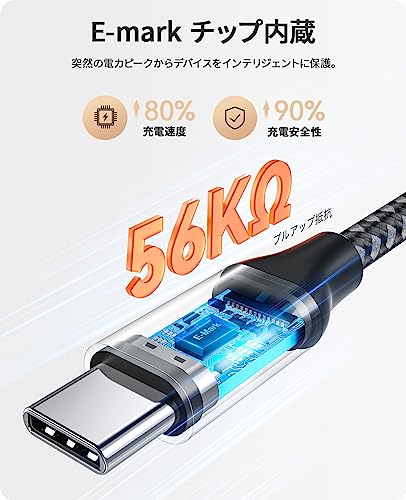 USB Type C ケーブル 【1M/2本セット】 NIMASO タイプc ケーブル QC3.0対応 急速充電 USB-C & USB-A 3A 充電ケーブル 高速データ転送 高耐久ナイロン素材 iPhone15シリーズ、iPad Pro、Sony、Galaxy、Huawei その他Android 等機器対応 NCA21L410