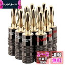 FosPower (12本セット / 6ペア) 高品質 ソルダーレス バナナプラグ コネクタ【リア接続タイプ / 24k 金メッキ/金属シェル】ネジ締め方式のバナナプラグ スピーカーケーブル スピーカーワイヤー 壁プレート用