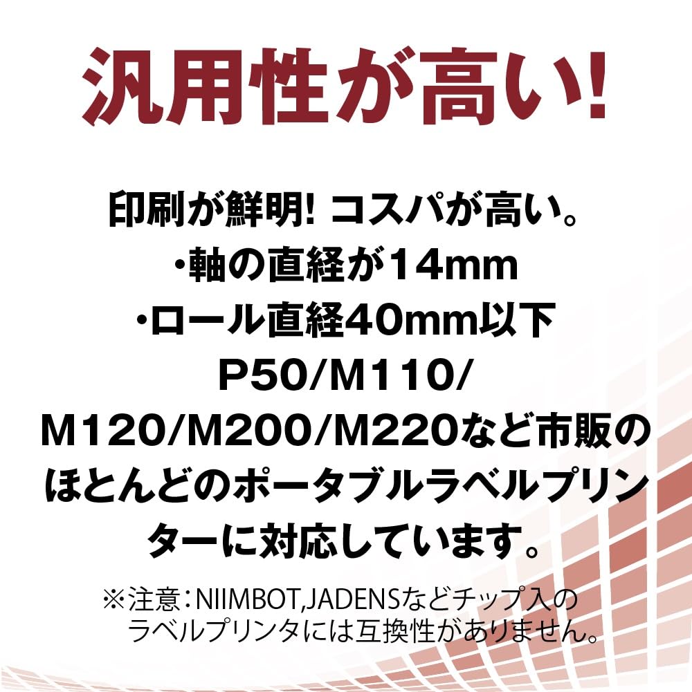 KOGLEE 安くて良いタイプ 感熱ラベルシール 40×30mm 8巻計2000枚、M110/M120/M200/M220/P50ポータブル感熱ラベルプリンター対応、耐水/耐油/耐アルコール/強粘着 プレカット紙ラベル。郵便宛名 QR/バーコード 値札 食品表示 DIYラベル 商品ラベル FBAラベル 配送ラベ