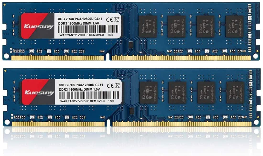 楽天MAHYKuesuny DDR3 1600 デスクトップ PC用 メモリ PC3-12800 8GB×2枚 PC3-12800U 1.5V 240Pin CL9 Non-ECC DIMM
