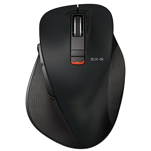 エレコム ワイヤレスマウス Bluetooth 静音 EX-G 握りの極み マルチペアリング Lサイズ 5ボタン ブラック M-XGL15BBSBK その1