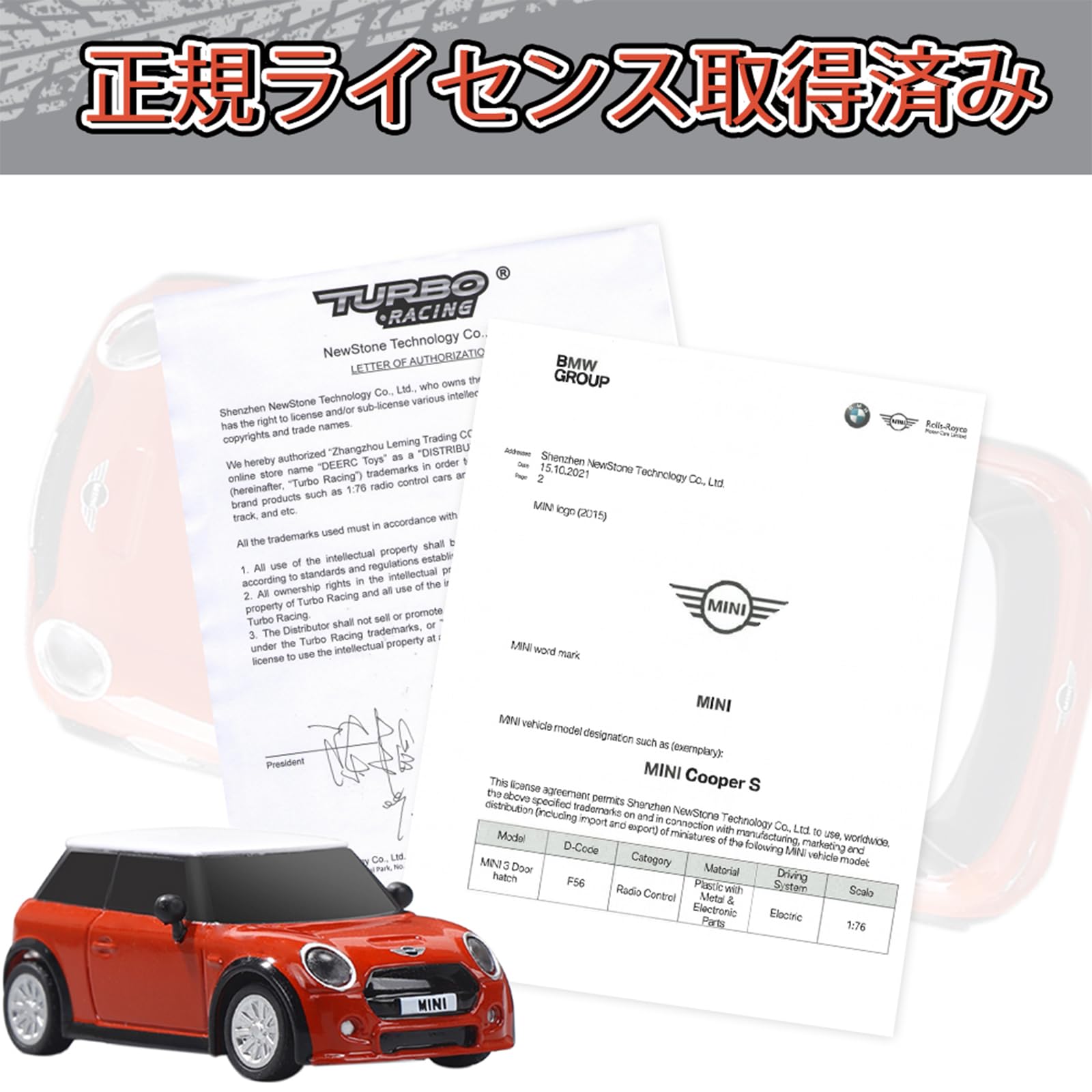 DEERC ラジコン ラジコンカー 子供向け ホビー おもちゃ 車 ミニRCカー BMW ミニクーパー RTR RCカーモデル ミニRCバギー リモコンカー 1/76 30分連続使用 全比例コントロール 2.4GHz LEDライト Type-C充電 男の子 こども 大人 小学生 中学生 6歳 8歳 10歳 誕生日 プレゼ
